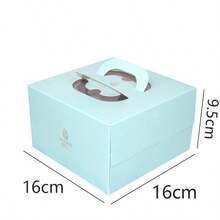 10pcs 16*16*9.5cm Baking Packaging Box For Small 6-Inch Mousse, Cheesecake With Detachable Bottom - Pink - View 6