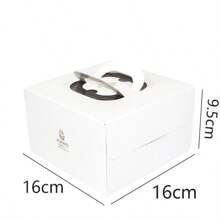 10pcs 16*16*9.5cm Baking Packaging Box For Small 6-Inch Mousse, Cheesecake With Detachable Bottom - Pink - View 7