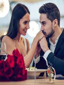 1 件感谢礼物，适合情侣、女朋友、朋友、家人、同事、老师、心形亚克力纪念品、家庭办公室感谢办公桌装饰 - 無色 - 查看 5