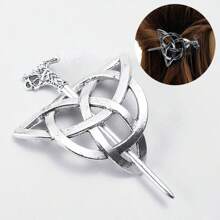 Viking cổ điển Phong cách Chiếc kẹp tóc Vương miện Kẹp tóc Phụ kiện tóc Kẹp tóc Bạc Chiếc kẹp tóc Kẹp tóc Tóc Gậy Phụ kiện tóc Dài Tóc Trang trí Phụ kiện tóc Bím tóc Đồ trang sức - Bạc - Xem 1