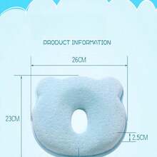 1 件裝嬰兒枕頭平頭預防塑形枕柔軟嬰兒頭部塑形枕 - 灰色 - 查看 3