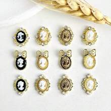 12 món đồ trang trí móng tay phong cách Baroque ngẫu nhiên để tự làm phụ kiện móng tay, đá trang trí móng, đồ dùng làm móng. - Nhiều màu - Xem 2