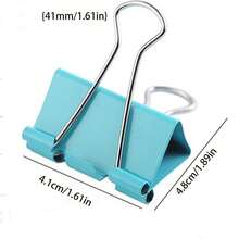 1pc 41mm Colorful Tail Clip With Box For Office Document Paper Clamp (Approximately 24pcs/Box) - Multicolor - View 6