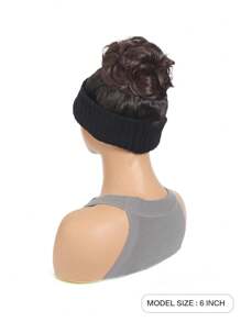 Synthetische Perücken Donuts Braune Farbige Haarbänder Elastisches Haar Seil Gummibänder Haarverlängerungen Haaraccessoires - Dark Brown - Übersicht 9