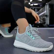 STQ Tennis Shoes Womens Slip On Walking Sneakers With Arch Support - 灰青色 - 查看 2