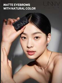 unny club 哑光眉粉、眼影盘、轻盈、顺滑、持久、防水防汗、带镜子、自然渐变、轮廓和眉粉盘 - 04黑茶灰 - 查看 3