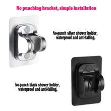 4pcs Set Adjustable Black Shower Head,Black Handheld Shower Head With Hose And Self Adhesive Holder,Multi-Functional High Pressure Shower Head With 5 Functions, Water-Saving Removable Shower Head,Bathroom Sets Full Set, Shower Head - Black - View 5