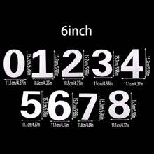 9入組（4/6/8/10）英寸數字形蛋糕模,生日蛋糕烘焙模板diy烘焙工具套裝 - 白色 - 查看 9