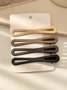 4pcs/Set Bow Knot Design Hair Clip & Hairpin For Daily Or Washing Face, Suitable For Women's Side Hair Clip & Clip - Multicolor - View 1