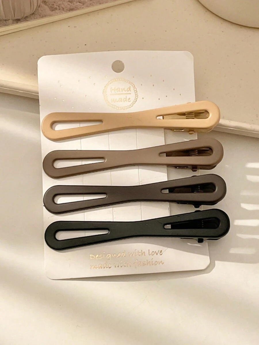 4pcs/Set Bow Knot Design Hair Clip & Hairpin For Daily Or Washing Face, Suitable For Women's Side Hair Clip & Clip - Multicolor - View 1