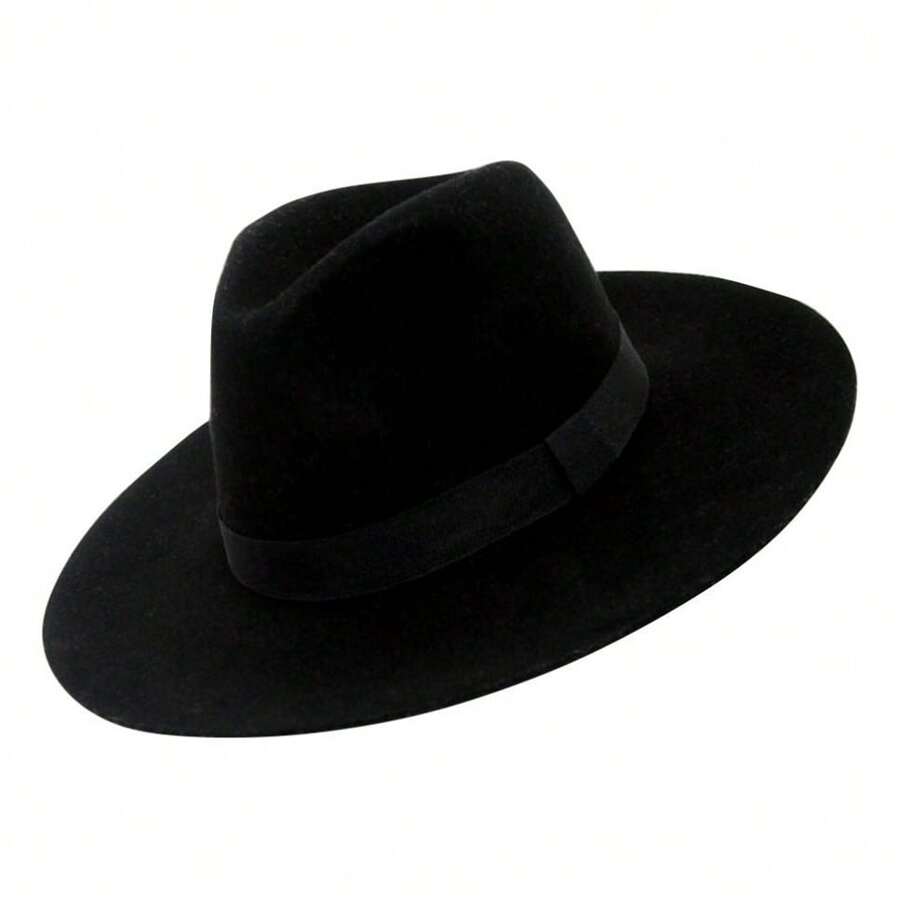 Men Fedora Hat For Daily Wear Gift For Friend Casual - Black - View 1