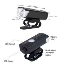 1pc Usb Rechargeable Bike Light, Headlight, Taillight, High Brightness Illumination For Night Riding, Waterproof, Easy To Install, Outdoor Mountain Bike, Off-Road Bike Dedicated Accessories