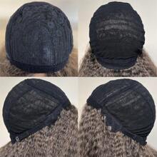 Import Synthetic Fiber Wig Short Natural Wave Wigs Middle Part Synthetic Hair Wig 20 Inch Natural Soft Hair Low Temperature Fiber Hair Wigs For Women Daily Party Use - Ombre - View 10