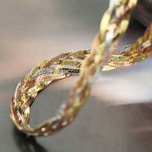 1 pieza Collar trenzado de cadena de plata de ley 925 brillante, cadena trenzada de 8 mm de ancho, adecuado para uso diario y de fiesta de mujeres, regalo de aniversario