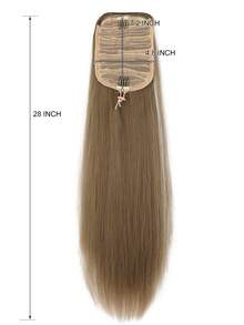 Women's Synthetic Fiber 24 Inches Straight Drawstring Ponytail Hair Extension, Suitable For Daily Wear - Piano Color - View 9