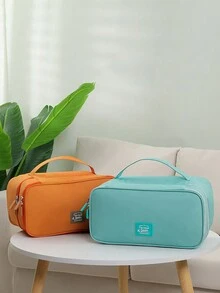 內衣收納袋,便攜式旅行胸罩收納袋,三合一內衣襪子收納盒,大容量 - 藍色 - 查看 1