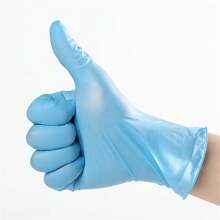 10入組/包一次性藍色丁腈手套,防濺濕,耐用,加厚,非常適合廚房洗滌和清潔 - 藍色 - 查看 2
