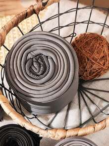 1對厚實毛絨內裡長褲襪，冬季不透明純色保暖褲襪，女士絲襪襪子 - 灰色 - 查看 3