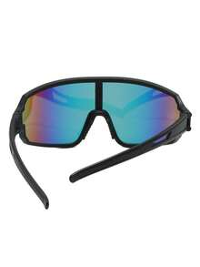 1pc Men's Multicolor Geometric Design Outdoor Sports Cycling Fashion Glasses - Multicolor - View 4
