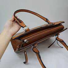 Women Tote Bags - 駝色 - 查看 4