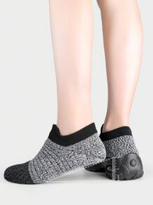 STQ Womens Walking Shoes Slip-On Lightweight Mesh Sneakers Breathable Tennis Comfortable Platform Wedge Shoes - 灰黑色 - 查看 2