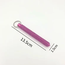 1pc High-Grade Diamond-Set Cool Stick & Broken Window Keychain, Gift For Festivals - Multicolor - View 7