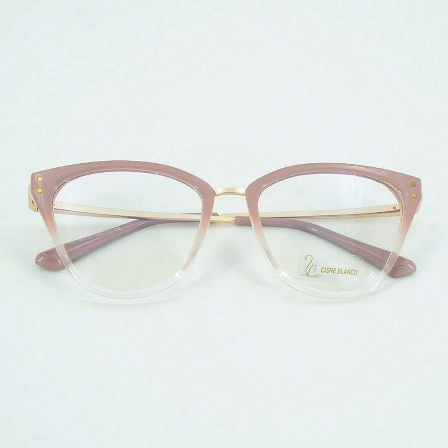 Lentes  Ojo De Gato Adecuado Para Uso Diario - Rosa Y Transparente - Ver 1