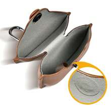 1 件 PU 皮革无线耳机盒兼容 Airpods 3，耳机包蓝牙耳机收纳袋数据线多用途收纳盒耳机保护套小零件收纳 - 棕色 - 查看 2