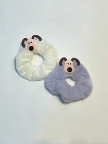 秋冬可愛毛絨狗狗設計髮帶,新款嬰兒髮帶不傷頭髮 - 彩色 - 查看 3