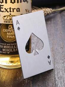 1pc/2pcs Beer Poker Bottle Opener Personalized Creative Portable Restaurant Restaurant Home Beer Bottle Opener Hotel Bottle Opener - Silver - View 1