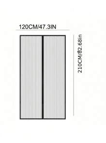 1入組聚酯纖維門簾磁性柔軟紗簾防磨磁條夏季防蚊加密刺繡紗簾柔軟門簾自粘門簾不帶彩邊 - 黑色 - 查看 10