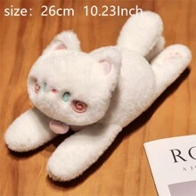 1pc Cute Plush Transformable Slap Bracelet, Creative Birthday Gift, Cat Slap Bracelet, Party Favor, Home Decor, Soothing Toy With Companionship - White - View 2