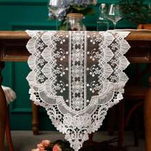 1 Miếng Ren rỗng Mô hình hoa Khăn trải bàn Với Tua , Polyester Chất liệu , Thích hợp Đối với Tất cả - Khăn trải bàn ren tua rua 1 chiếc - Xem 8