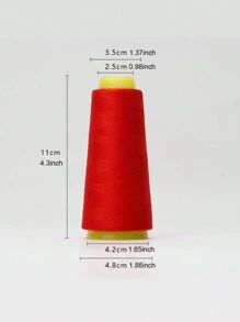 Sewing Thread, All-Purpose Thread For Sewing, Red Thread, Polyester Sewing Thread, 1 Cone Of 1000 Yards Each Spool Thread For Sewing Machine Thread - Red - View 2