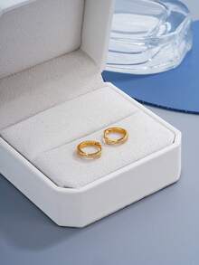 1pair New Small And Delicate S925 Silver Stud Earrings, Interlocking Cross Design And Inlaid Diamond And - Multicolor - View 1