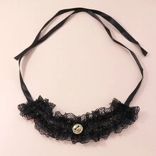 蕾絲鈴鐺掛墜腿繩,春夏性感腿環腿鏈, 1入組身體鏈 - 黑色 - 查看 4