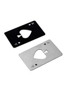 1pc/2pcs Beer Poker Bottle Opener Personalized Creative Portable Restaurant Restaurant Home Beer Bottle Opener Hotel Bottle Opener - Silver - View 3