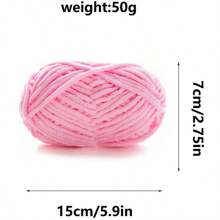 1pc 50g Chunky Soft Warm Knitting Yarn Woolen Yarn Gift For Diy Knitted Doll Clothes, Shoes