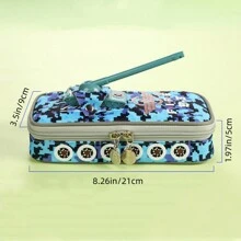 1個坦克迷彩鉛筆盒,小學文具盒,兒童拉鍊牛津布鉛筆盒,男士文具盒,文具收納 - 彩色 - 查看 6