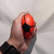 1pc 6cm Red Small Soccer Pr Creativity Stress Relief Flour Squeeze Toy Venting Gift - Red - View 5