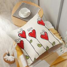 4 件情人节心形印花枕套（不含枕芯），非常适合情人节礼物和家居装饰 - 彩色 - 查看 7