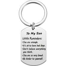 1入組小提醒鑰匙扣,不銹鋼健康禮物,you Are Enough鑰匙,每日肯定啟發提升名言,自愛之情贈送給配偶、女兒、兒子、朋友等 - 銀色 - 查看 9