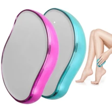 1個脫毛工具,中性毛橡皮和水晶便攜溫和脫毛器,可在身體任何部位無痛去角質 - 粉色 - 查看 1