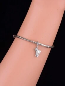 1入簡單的925純銀冰鞋吊墜珠,diy紀念無性別的禮物 - Q2369 - 查看 3