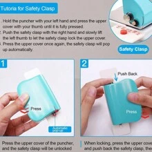 KW-Trio 6 Hole Paper Punch Portable Metal Punch 6mm Capacity For A4 A5 B5 Scrapbook Diary Binder - Pink - View 9