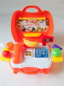 1入兒童假裝玩具手提包水果超市套裝 - 亮橙色 - 查看 4