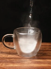 Heat Resistant Glass Couple Double Wall Glass Coffee Mug With Handle For Gift, Creative Heart Design - Transparent - View 9