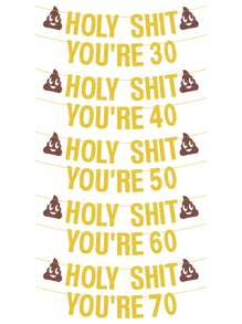 1 套 30 岁 40 岁 50 岁 60 岁 70 岁生日装饰品，适合女性男性金色 DIY 串闪生日派对装饰标志趣味横幅 30 岁生日派对用品神圣的你 30 岁生日横幅派对装饰，圣诞节