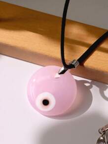 邪惡之眼吊墜項鏈 - 粉色 - 查看 5