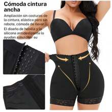 Panty Short Faja Mujer Colombiana Postparto Moldeador - Negro - Ver 6